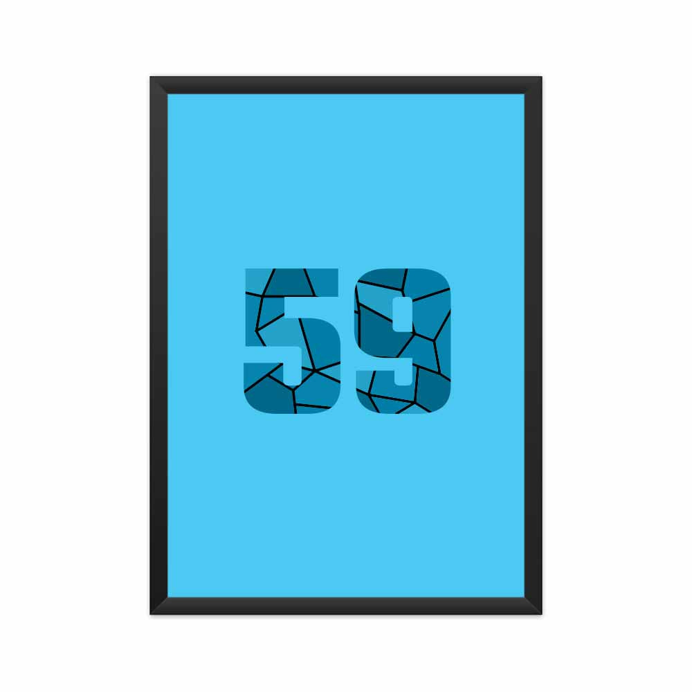 59 Number Framed Poster