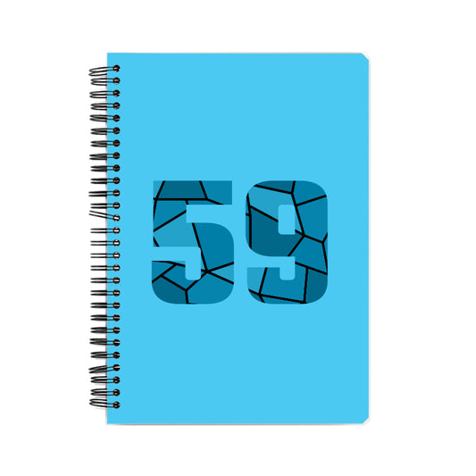 59 Number Notebook (Sky Blue, A5 Size, 100 Pages, Ruled, 6 Pack)