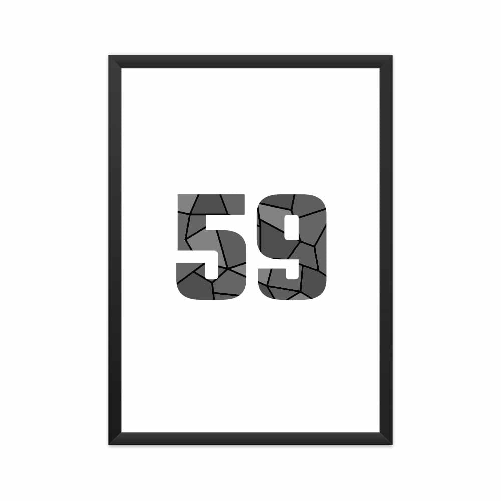 59 Number Framed Poster