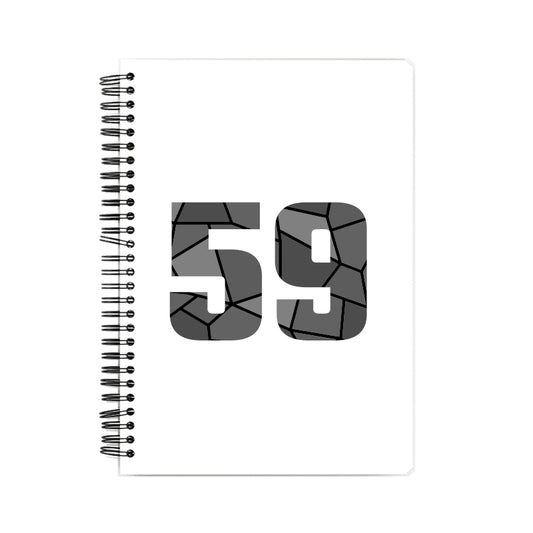 59 Number Notebook (White, A5 Size, 100 Pages, Ruled, 6 Pack)