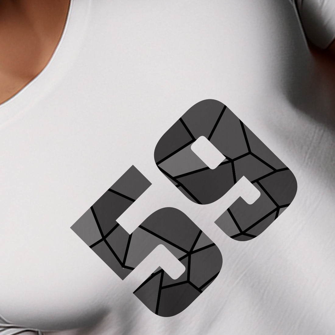 59 Number Men Unisex T-Shirt | Custom Number Graphic Tee (White)