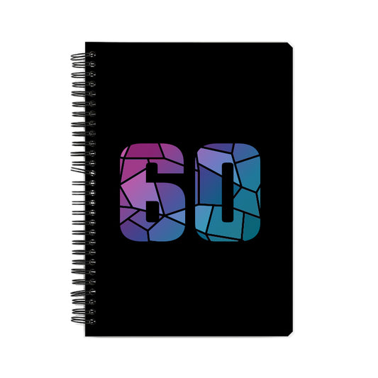 60 Number Notebook (Black, A5 Size, 100 Pages, Ruled, 6 Pack)