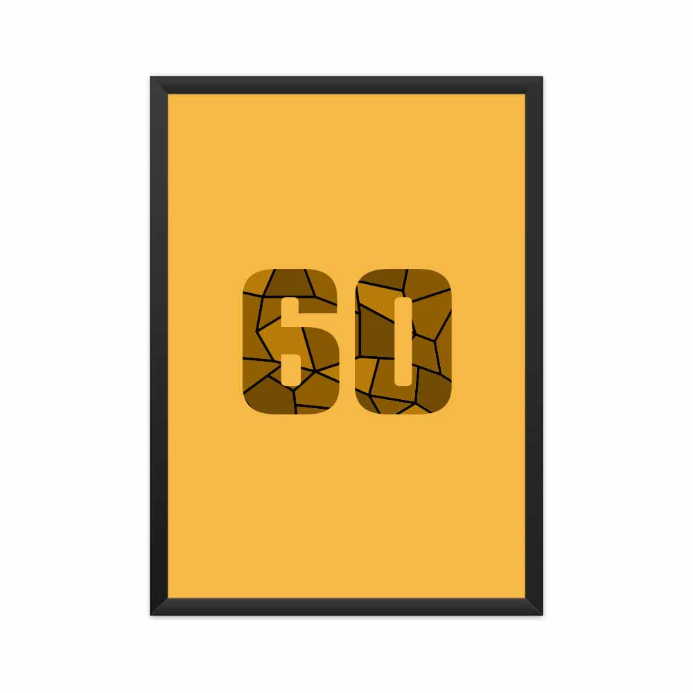 60 Number Framed Poster