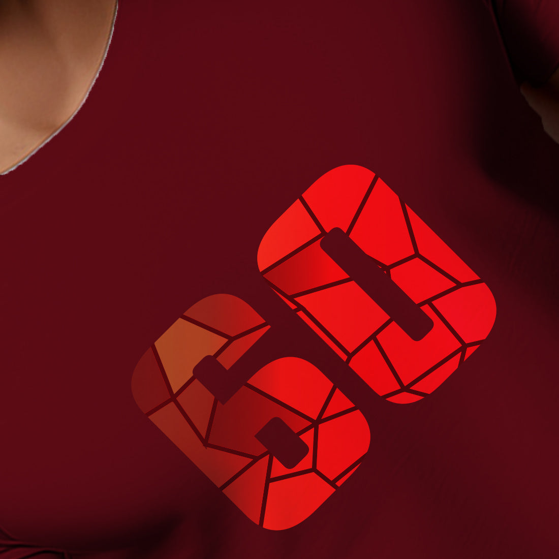 60 Number Men Unisex T-Shirt | Custom Number Graphic Tee (Maroon)