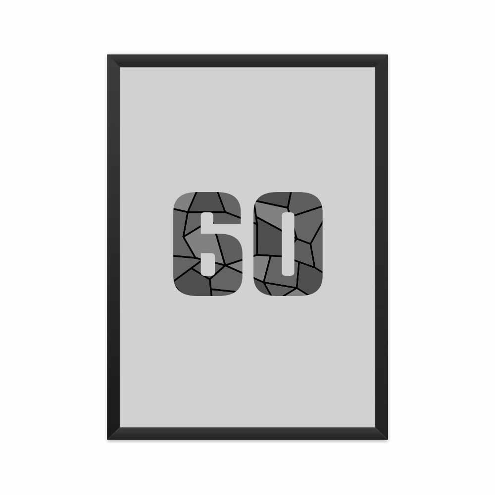 60 Number Framed Poster