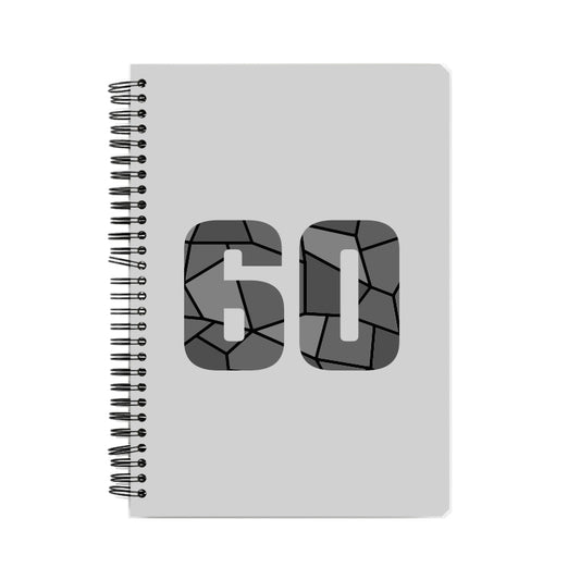 60 Number Notebook (Melange Grey, A5 Size, 100 Pages, Ruled, 6 Pack)