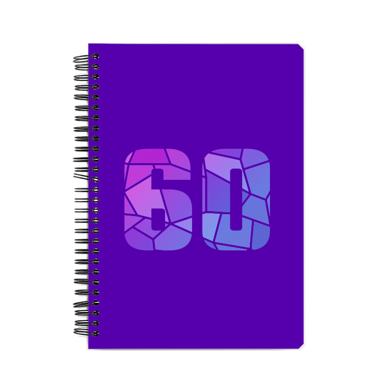 60 Number Notebook (Purple, A5 Size, 100 Pages, Ruled, 6 Pack)