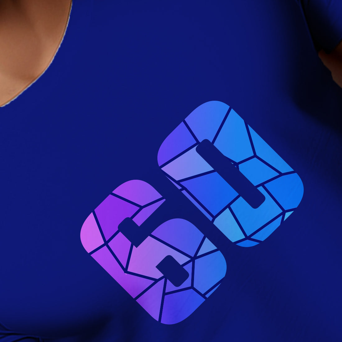 60 Number Men Unisex T-Shirt | Custom Number Graphic Tee (Royal Blue)