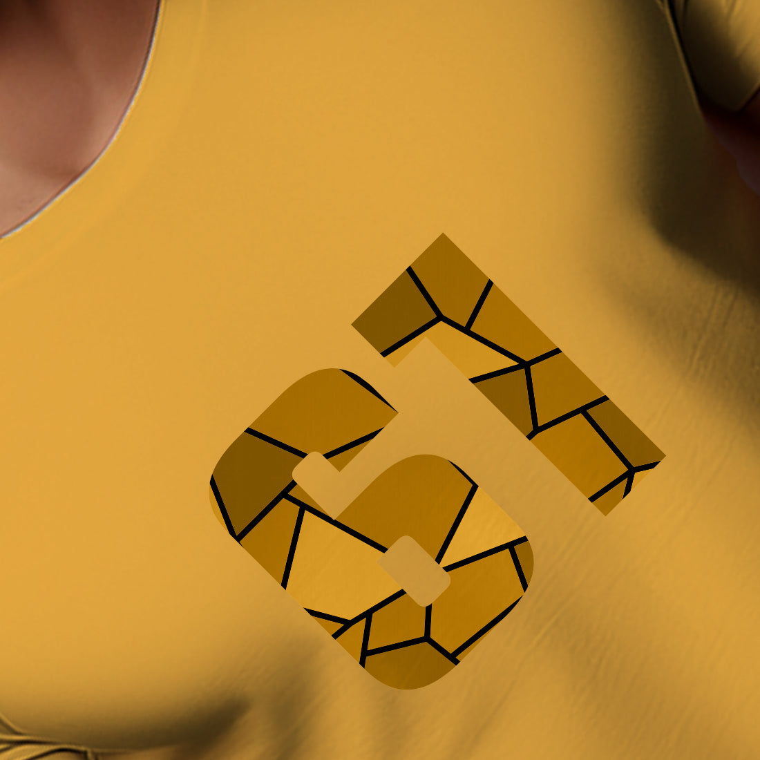 61 Number Men Unisex T-Shirt | Custom Number Graphic Tee (Golden Yellow)