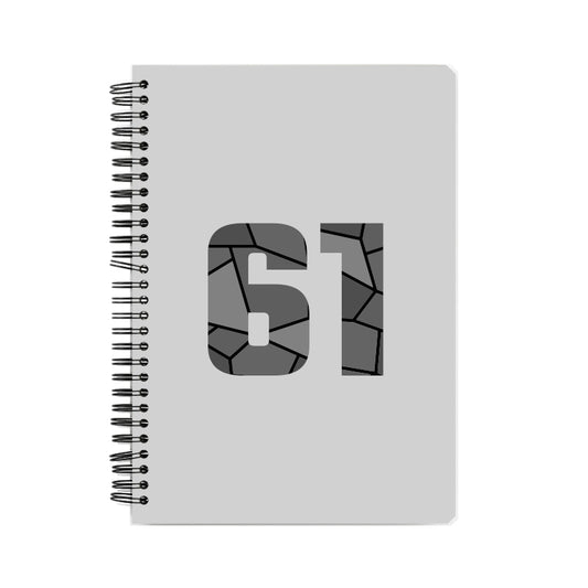 61 Number Notebook (Melange Grey, A5 Size, 100 Pages, Ruled, 6 Pack)