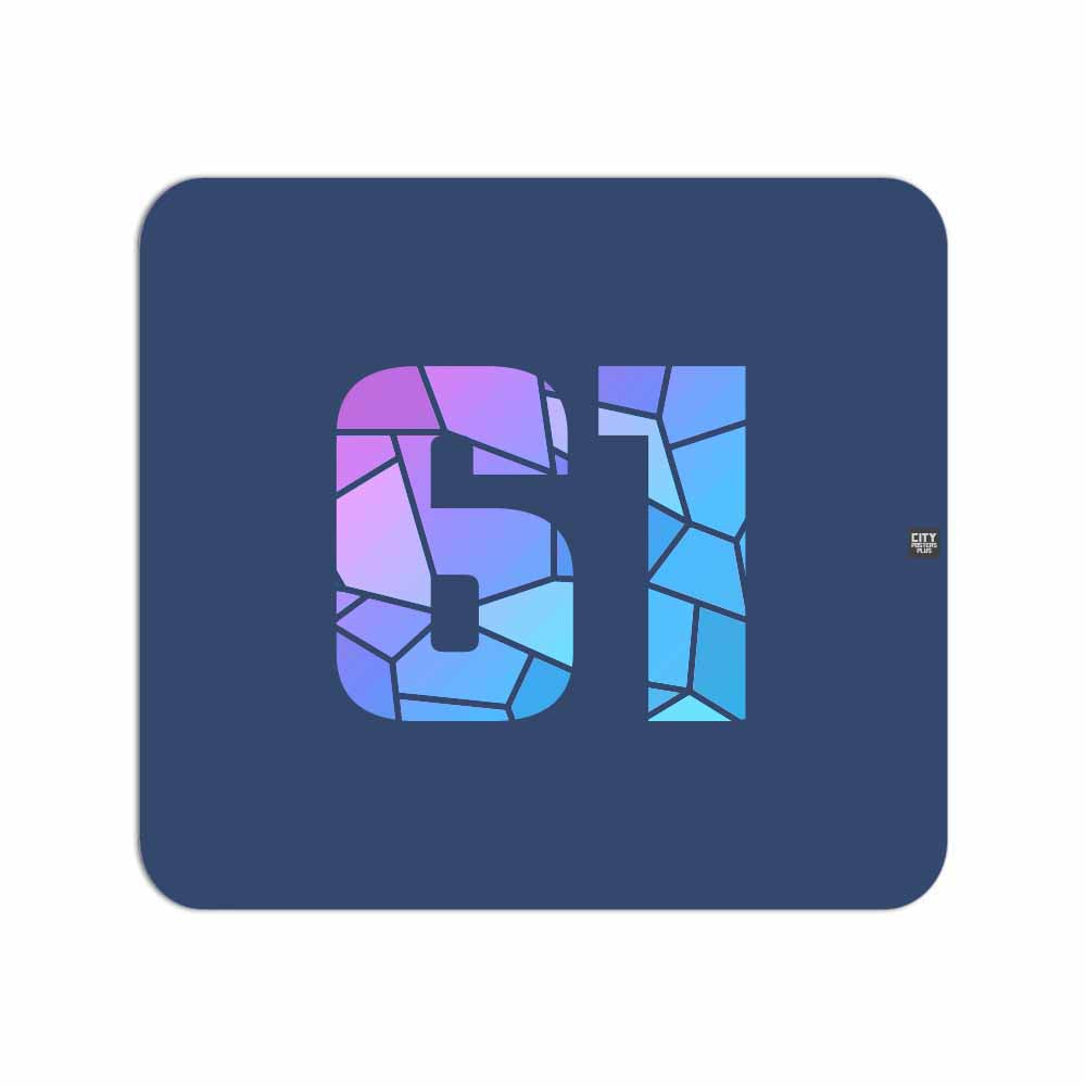 61 Number Mousepad (Navy Blue)