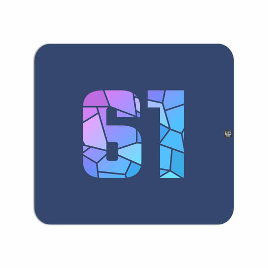 61 Number Mousepad (Navy Blue)