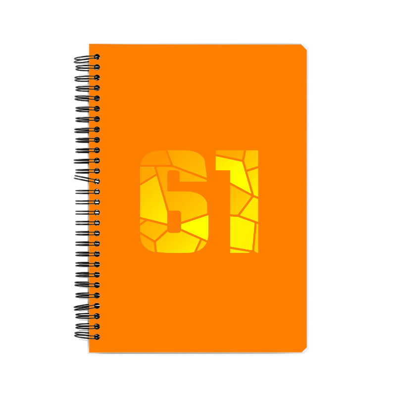 61 Number Notebook (Orange, A5 Size, 100 Pages, Ruled, 6 Pack)