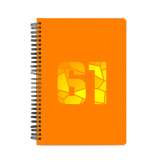 61 Number Notebook (Orange, A5 Size, 100 Pages, Ruled, 6 Pack)