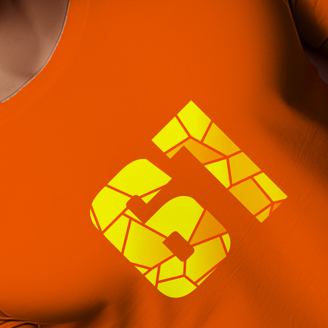61 Number Men Unisex T-Shirt | Custom Number Graphic Tee (Orange)