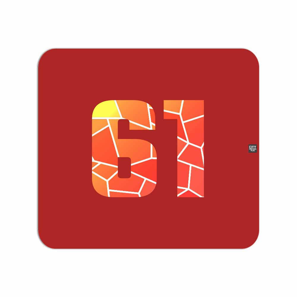 61 Number Mousepad (Red)