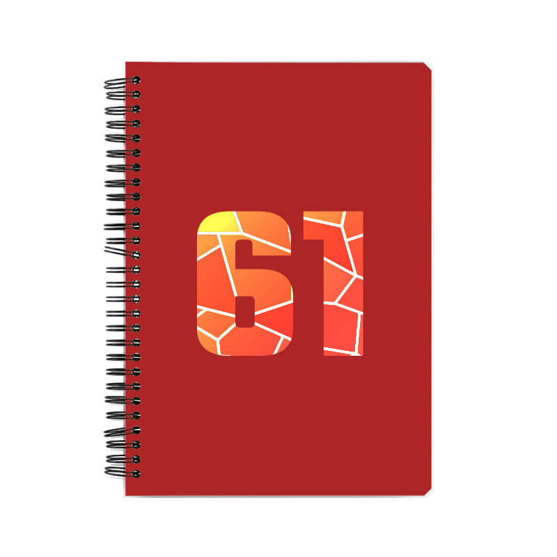 61 Number Notebook (Red, A5 Size, 100 Pages, Ruled, 6 Pack)