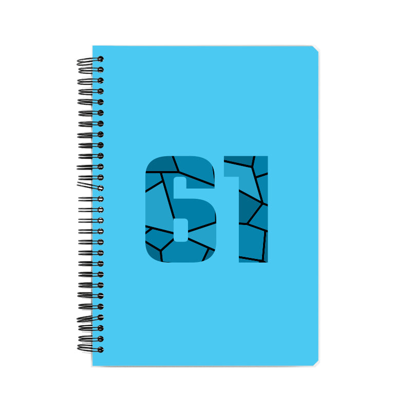 61 Number Notebook (Sky Blue, A5 Size, 100 Pages, Ruled, 6 Pack)