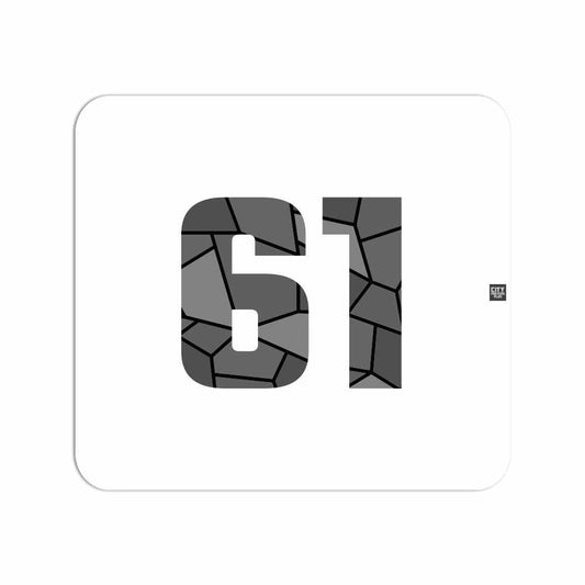61 Number Mousepad (White)