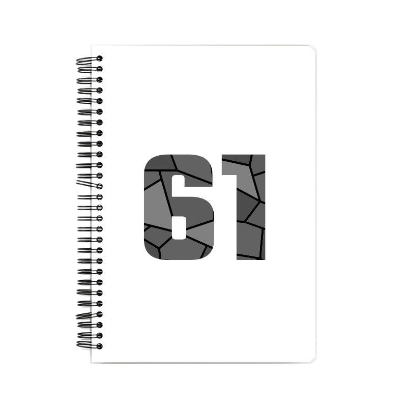 61 Number Notebook (White, A5 Size, 100 Pages, Ruled, 6 Pack)