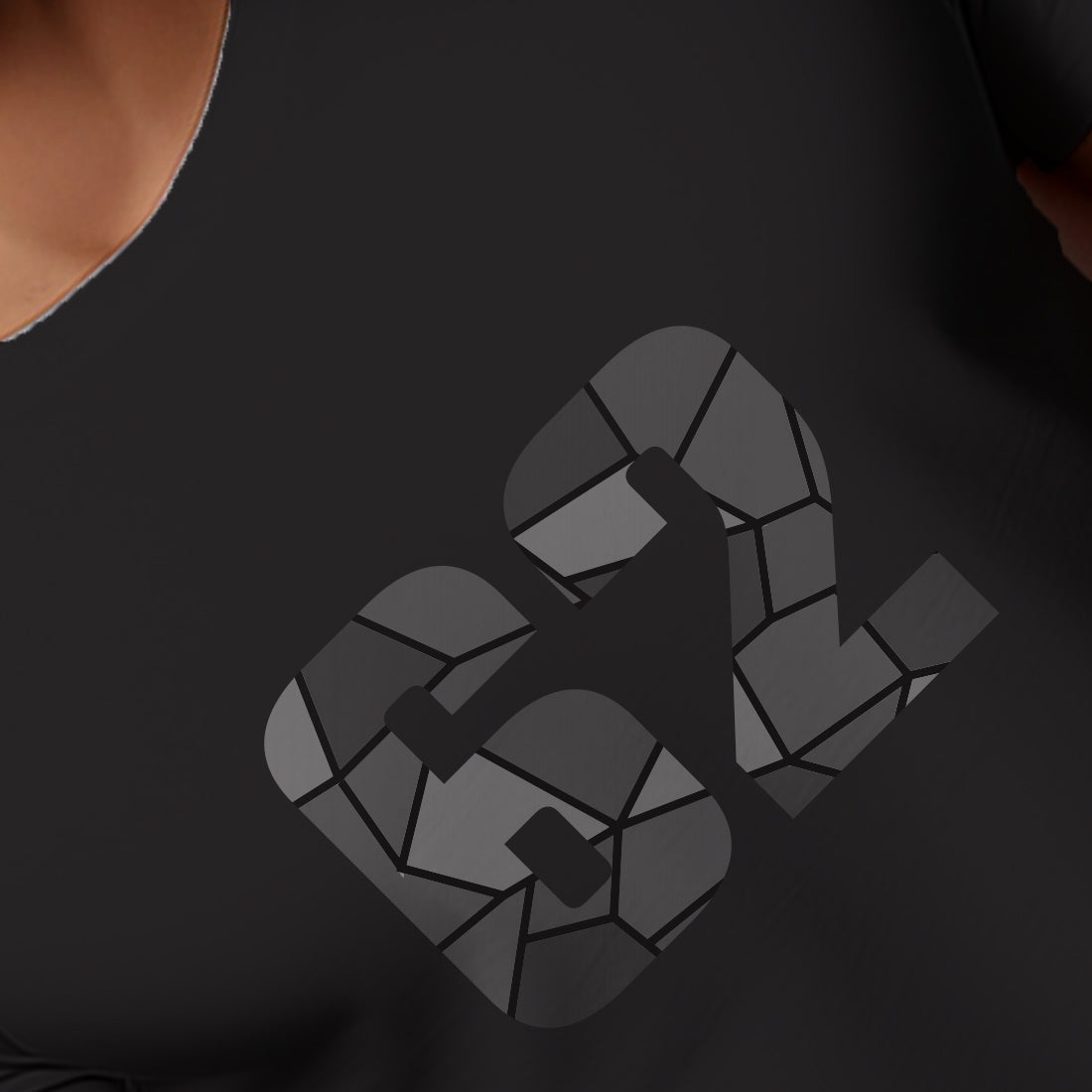62 Number Men Unisex T-Shirt | Custom Number Graphic Tee (Black)