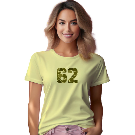 62 Number Women T-Shirt (Butter Yellow)