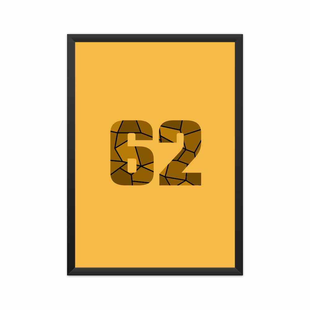 62 Number Framed Poster