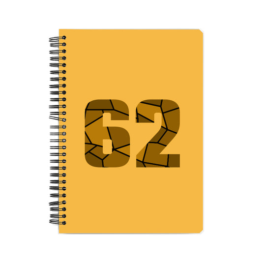 62 Number Notebook (Golden Yellow, A5 Size, 100 Pages, Ruled, 6 Pack)