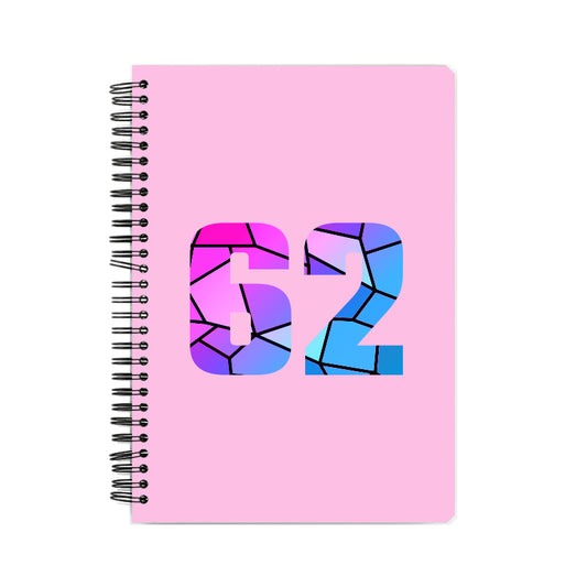 62 Number Notebook (Light Pink, A5 Size, 100 Pages, Ruled, 6 Pack)