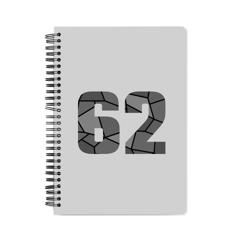 62 Number Notebook (Melange Grey, A5 Size, 100 Pages, Ruled, 6 Pack)