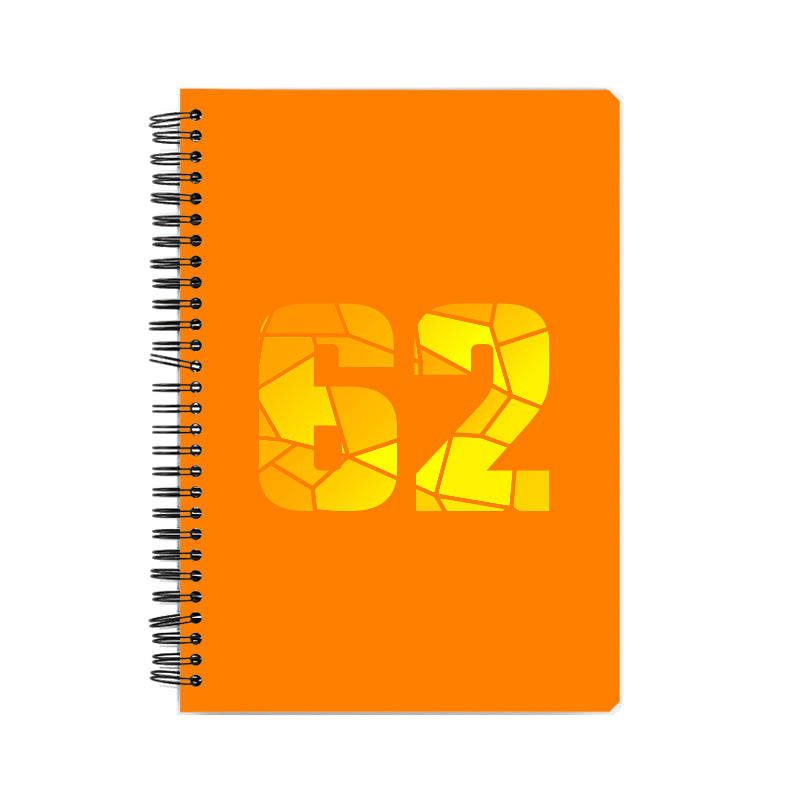 62 Number Notebook (Orange, A5 Size, 100 Pages, Ruled, 6 Pack)