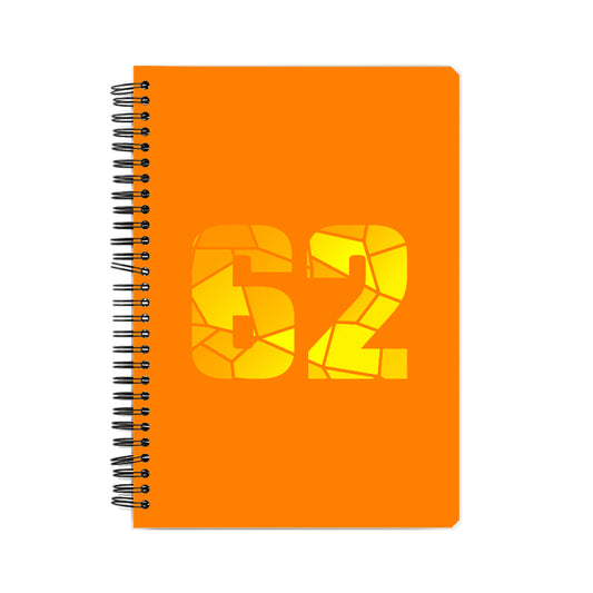 62 Number Notebook (Orange, A5 Size, 100 Pages, Ruled, 6 Pack)