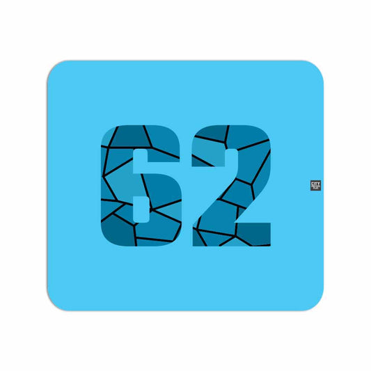 62 Number Mousepad (Sky Blue)