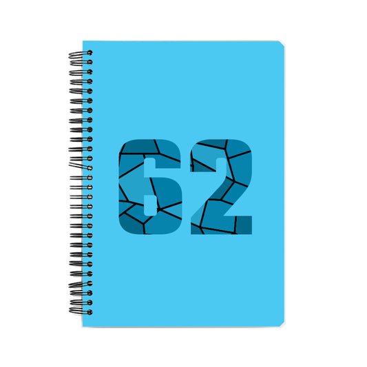 62 Number Notebook (Sky Blue, A5 Size, 100 Pages, Ruled, 6 Pack)