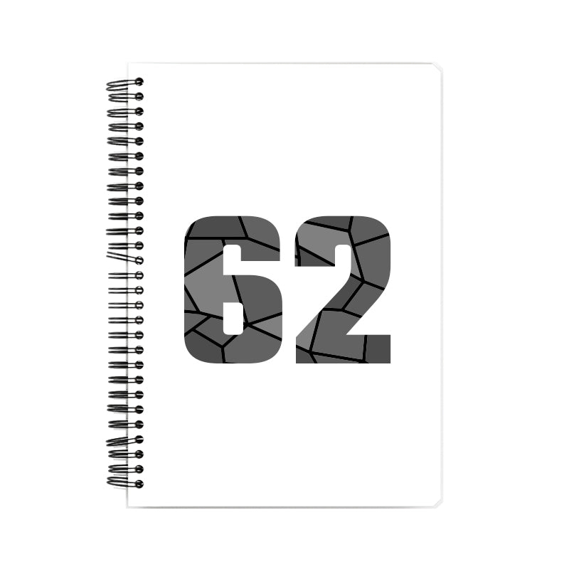 62 Number Notebook (White, A5 Size, 100 Pages, Ruled, 6 Pack)