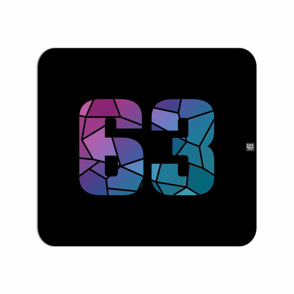 63 Number Mousepad (Black)
