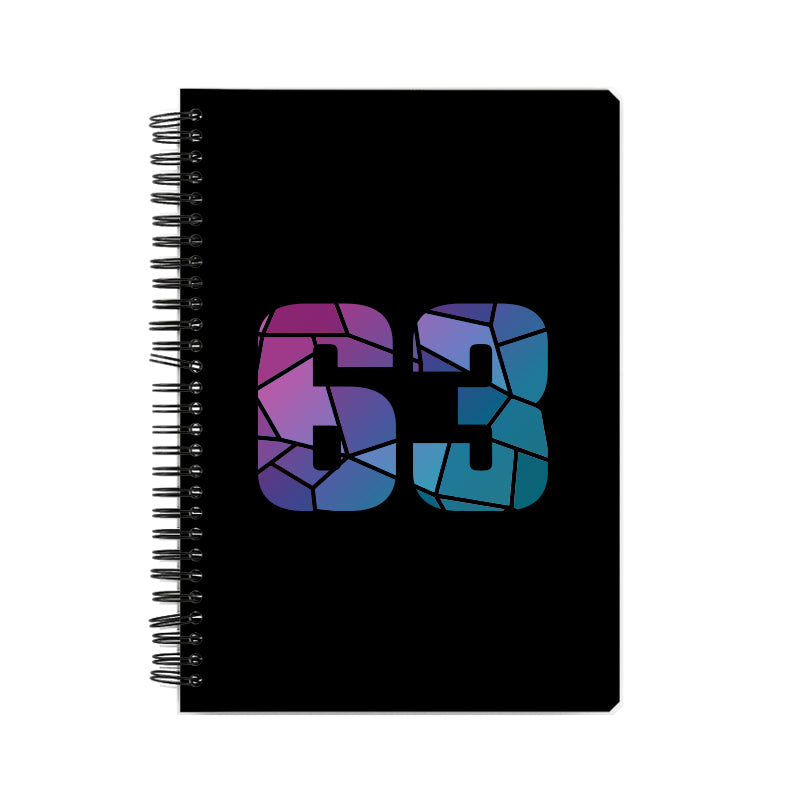 63 Number Notebook (Black, A5 Size, 100 Pages, Ruled, 6 Pack)