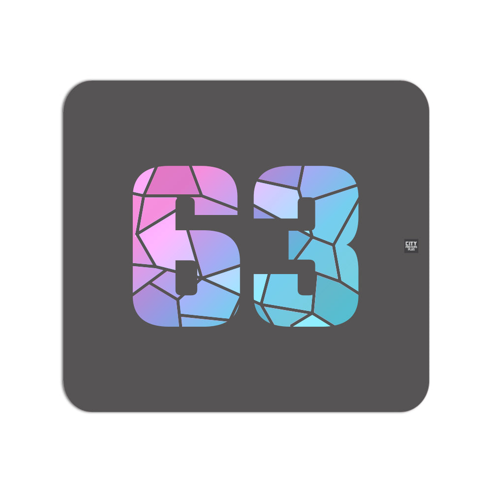 63 Number Mousepad (Charcoal Grey)