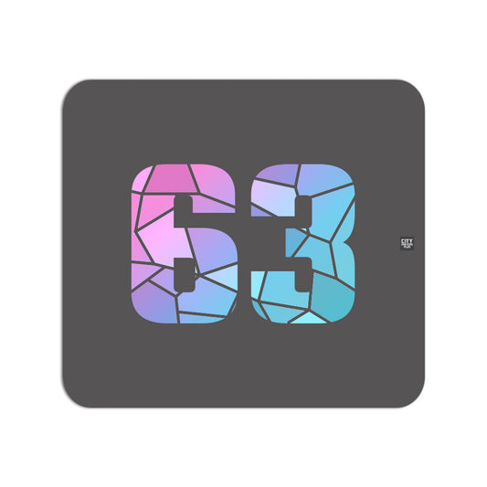 63 Number Mousepad (Charcoal Grey)