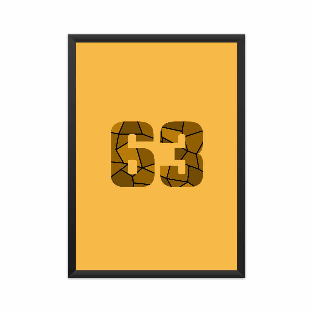 63 Number Framed Poster