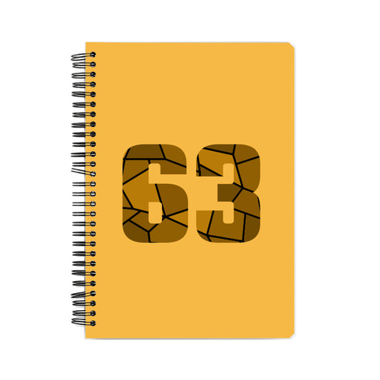 63 Number Notebook (Golden Yellow, A5 Size, 100 Pages, Ruled, 6 Pack)