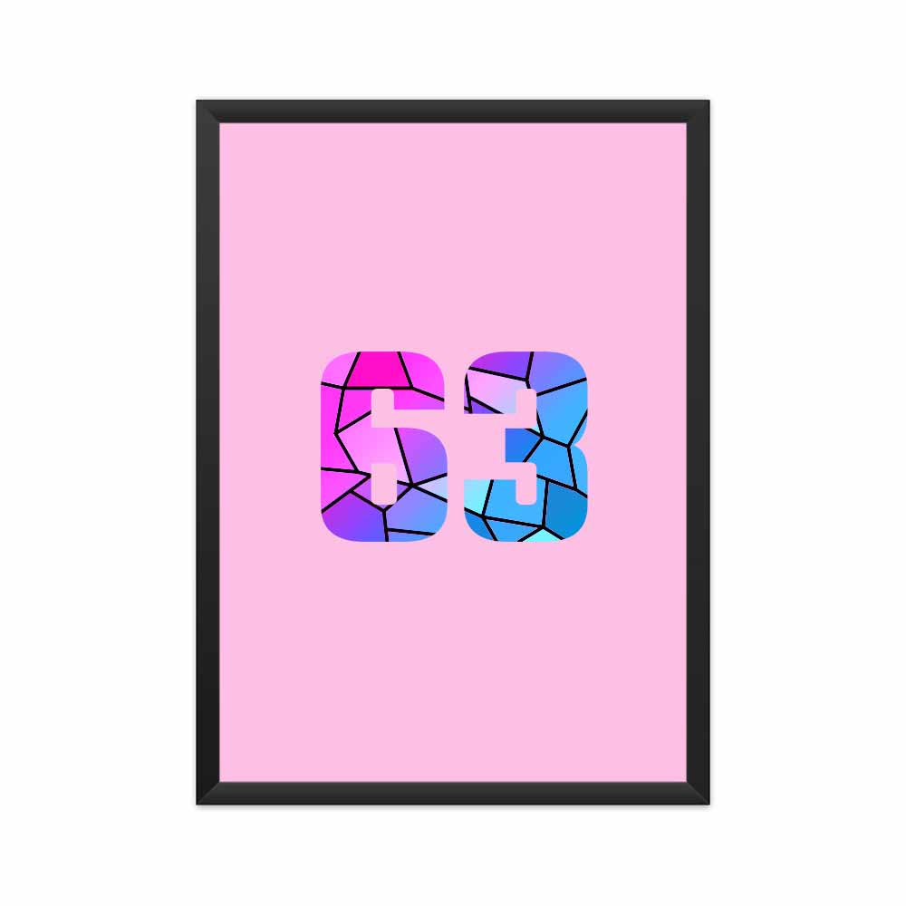 63 Number Framed Poster