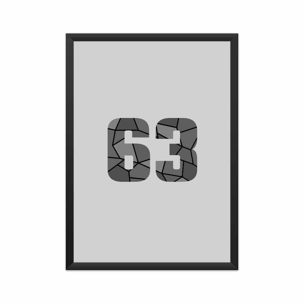 63 Number Framed Poster