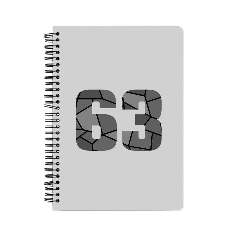 63 Number Notebook (Melange Grey, A5 Size, 100 Pages, Ruled, 6 Pack)