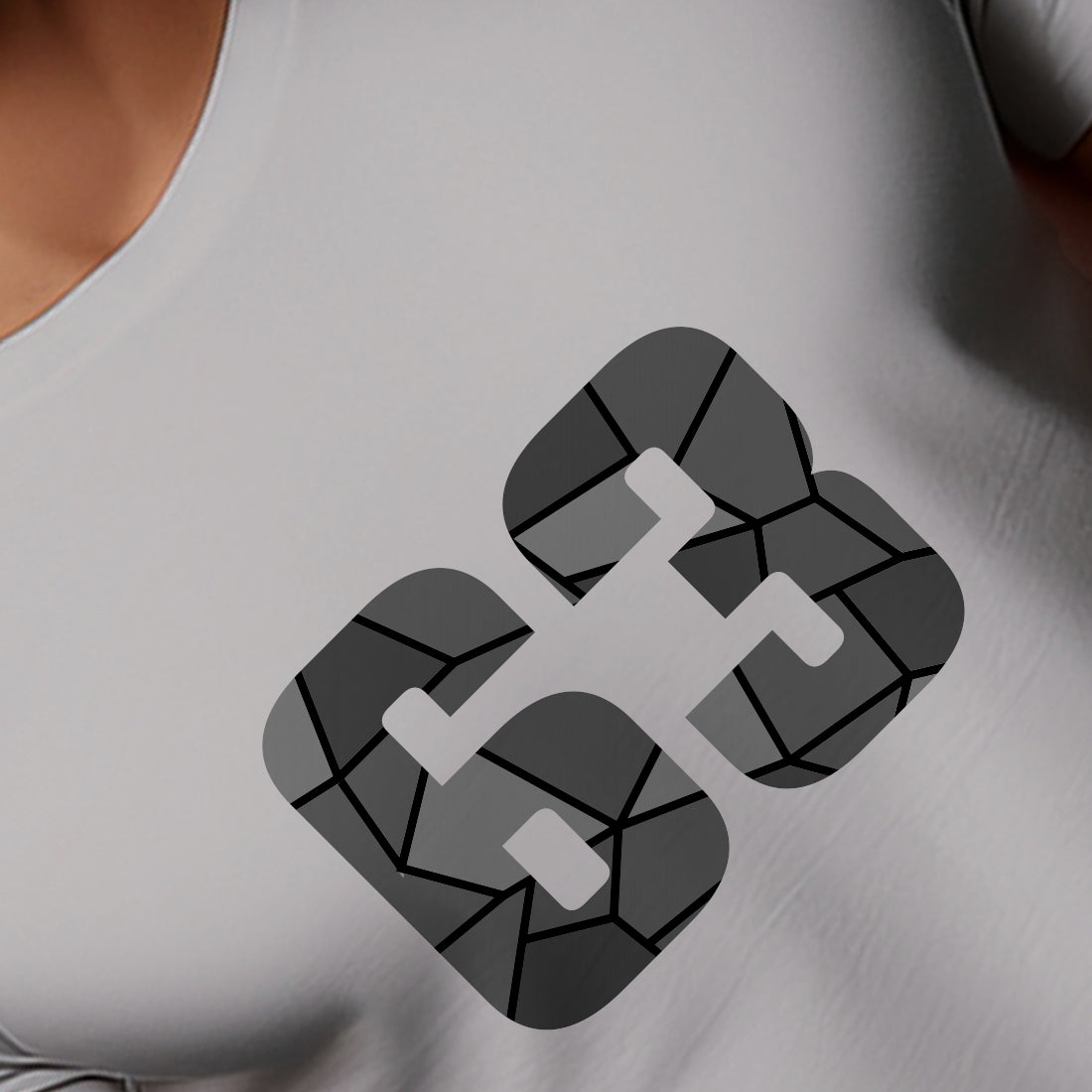 63 Number Men Unisex T-Shirt | Custom Number Graphic Tee (Melange Grey)