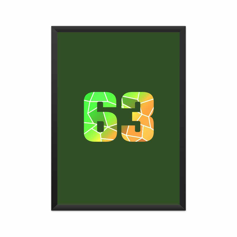 63 Number Framed Poster