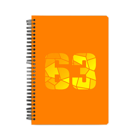 63 Number Notebook (Orange, A5 Size, 100 Pages, Ruled, 6 Pack)