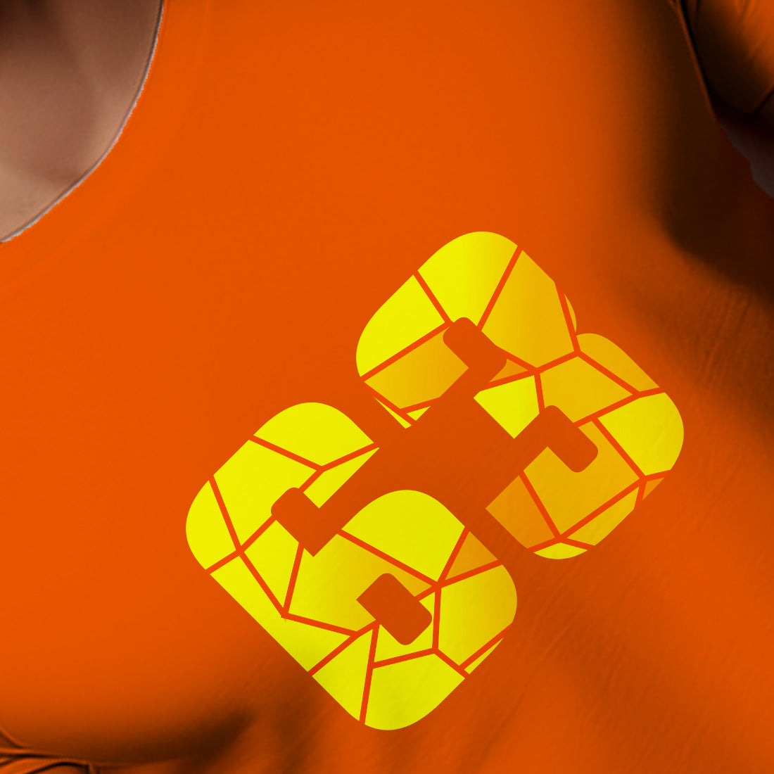 63 Number Men Unisex T-Shirt | Custom Number Graphic Tee (Orange)