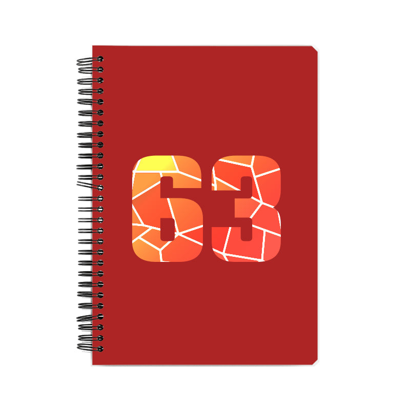 63 Number Notebook (Red, A5 Size, 100 Pages, Ruled, 6 Pack)