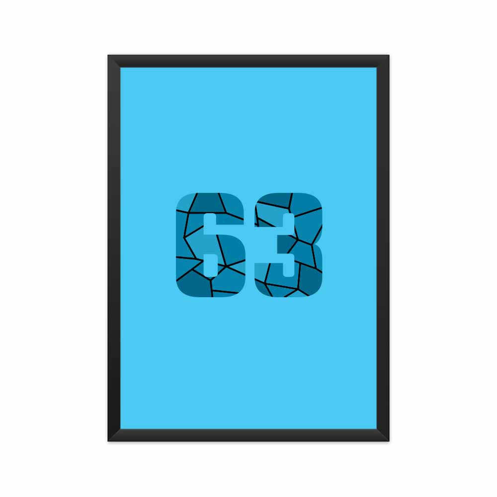 63 Number Framed Poster